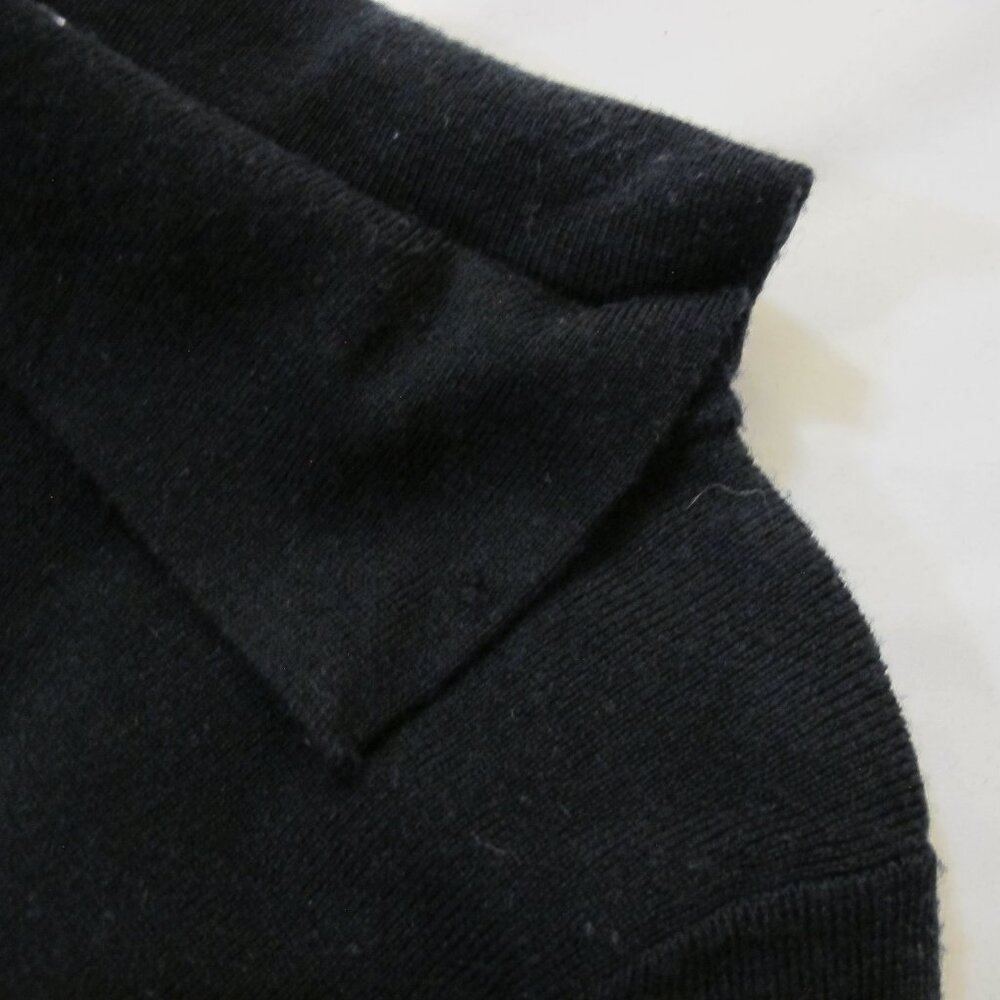 Talbot’s Black Merino Wool Split Neck Sweater Pl - image 4